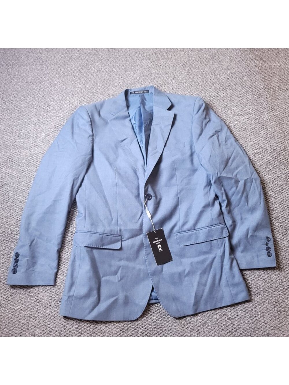 The Groomsman Suit Blazer Mens 38L Modern Fit Light Blue Jacket Supply